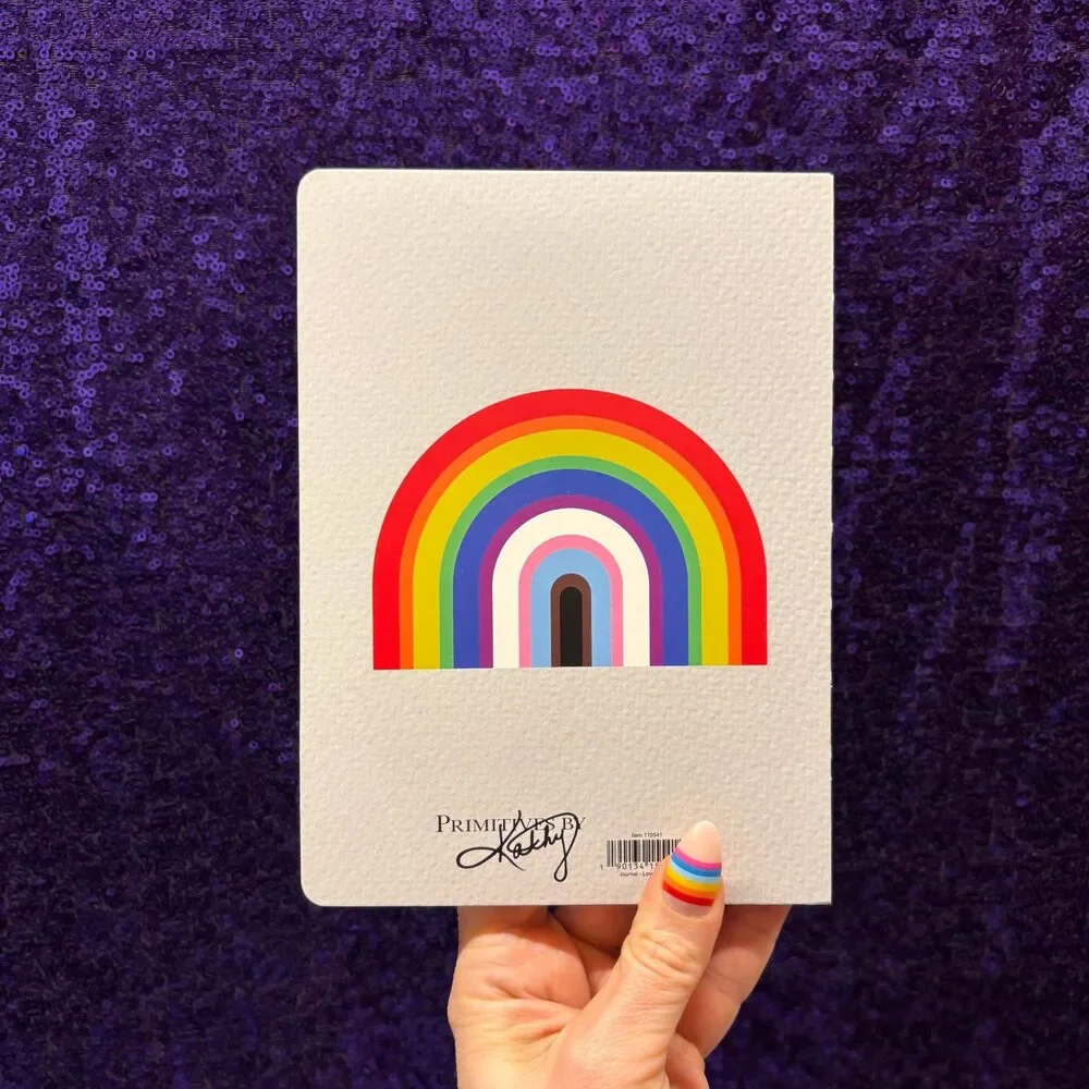 Love Is Love Journal LGBTQ+ Pride Notebook with Rainbow Back Cover | 160 Lined